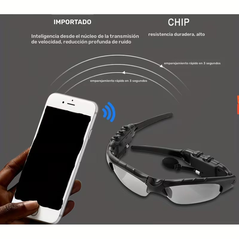 SMARTVISION BT ™ Gafas de Sol con Audífonos y Bluetooth